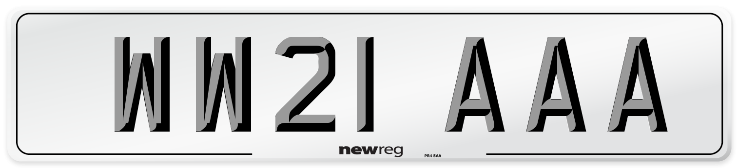 WW21 AAA Number Plate from New Reg